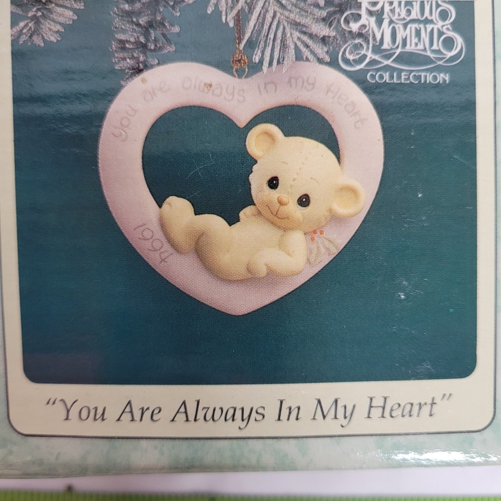 Precious Moments 1994 You Are Always In My Heart Bear Ornament 530972